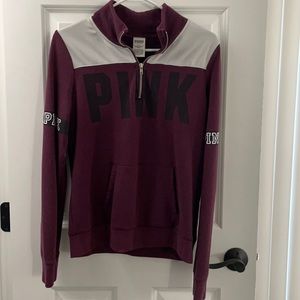 Pink 1/4 Zip Sweatshirt